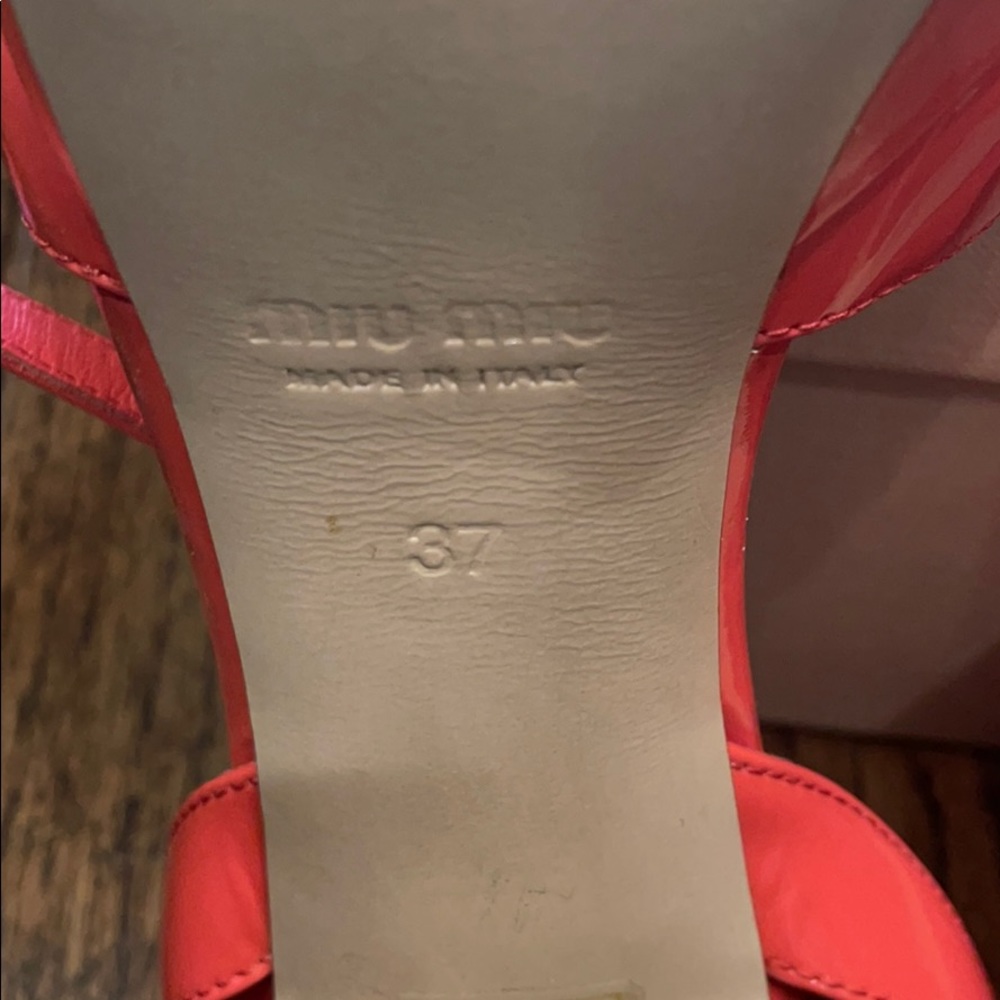 Miu Miu size 37 amazing gorgeous coral sandals - Picture 5 of 6
